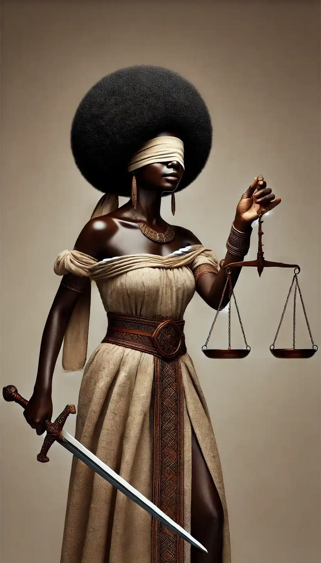 Justice scales statue